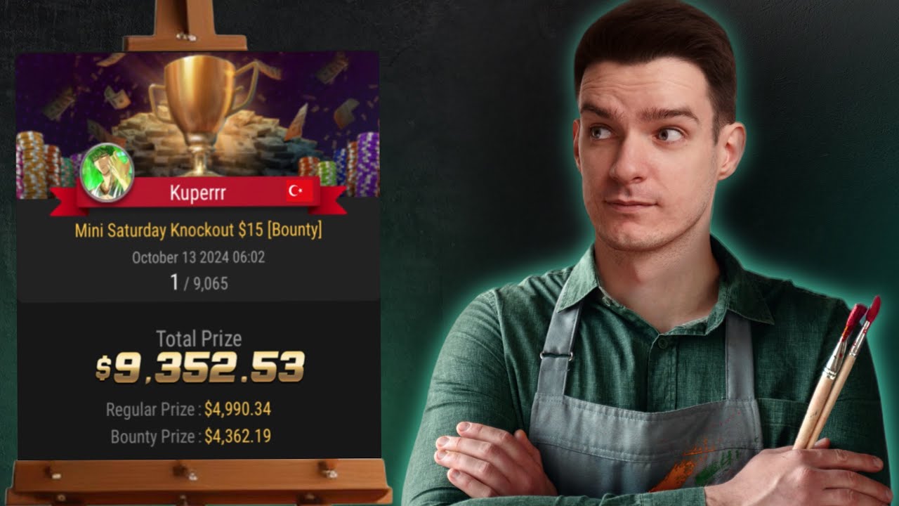 Выиграл 9300$ в турнире за 15$. Разбор с подписчиком. Показываю хорошие ситуации для блефа и велью.