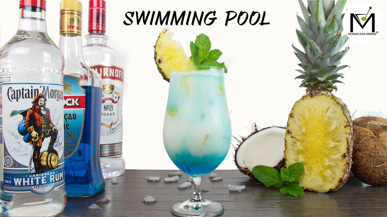 COMO FAZER O SWIMMING POOL - DRINK COM COCO, ABACAXI E RUM