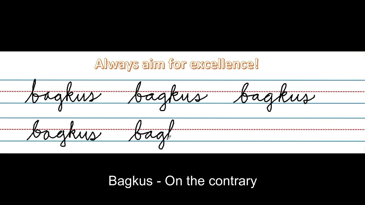 Bagkus - On the contrary | Pilipino - English translation | Cursive Writing | Gabay sa aral