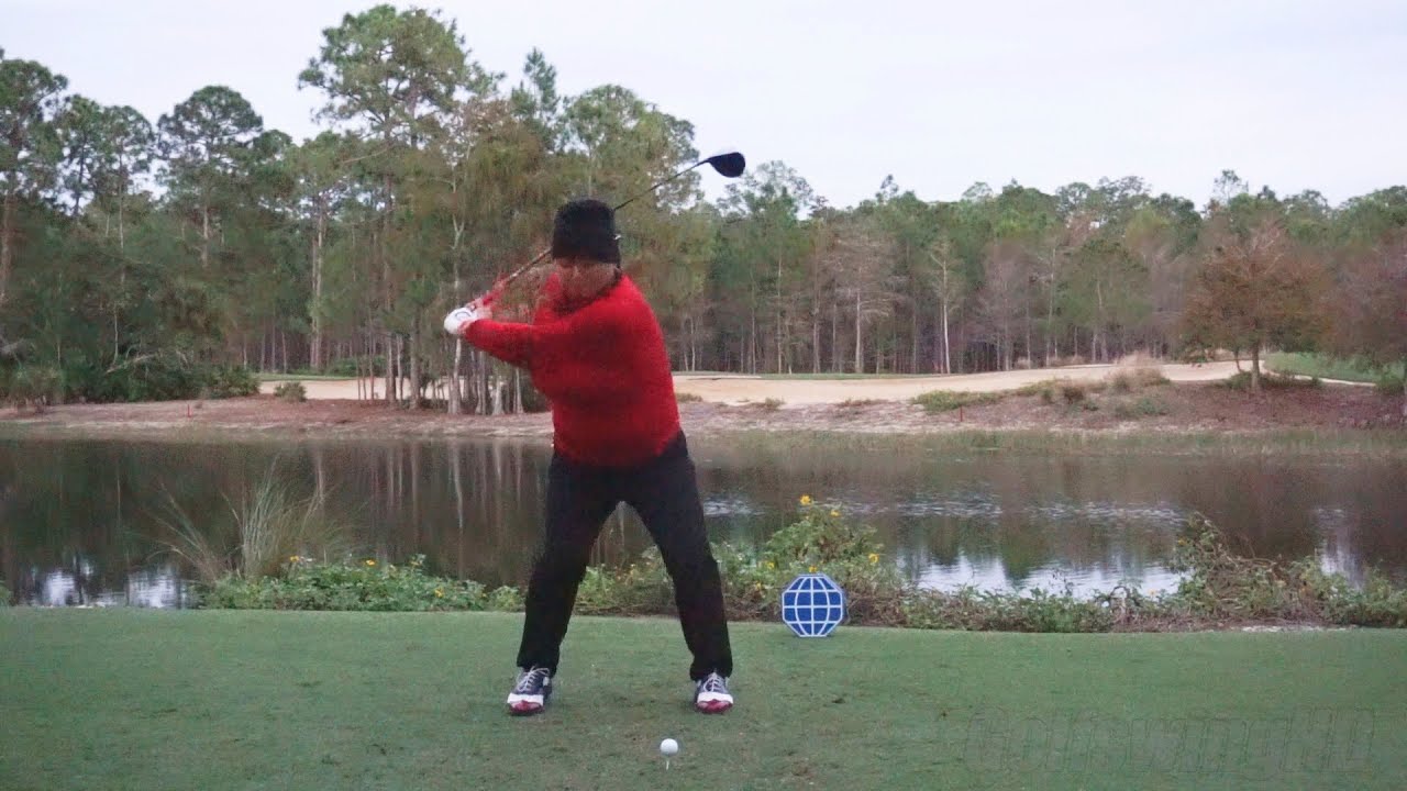 CHRISTINA KIM - FACE ON DRIVER SWING REGULAR & SLOW MOTION TIBURON GOLF COURSE 2014 CME 1080p HD
