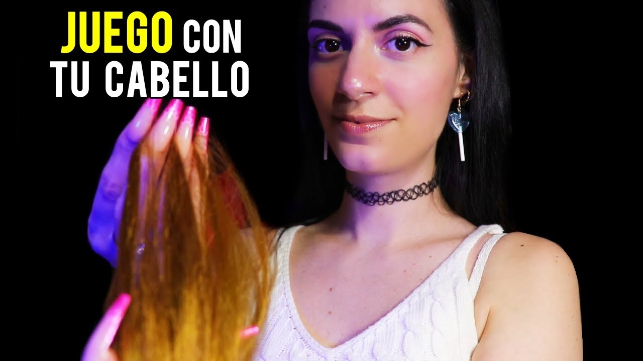 ASMR español CHICA ITALIANA JUEGA CON TU CABELLO 🤍 (Atencion personal)