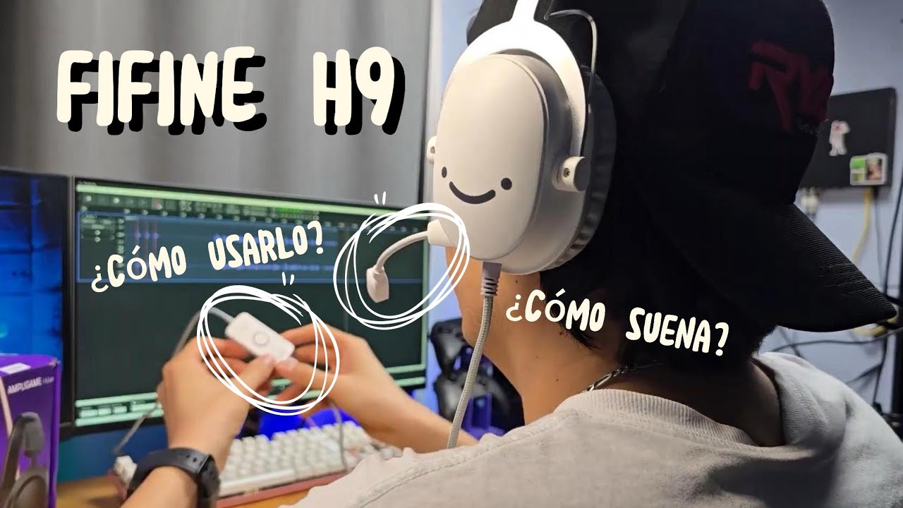 [Tutorial] Cómo usar el controlador y ajustar el micrófono del headset gaming | FIFINE H9