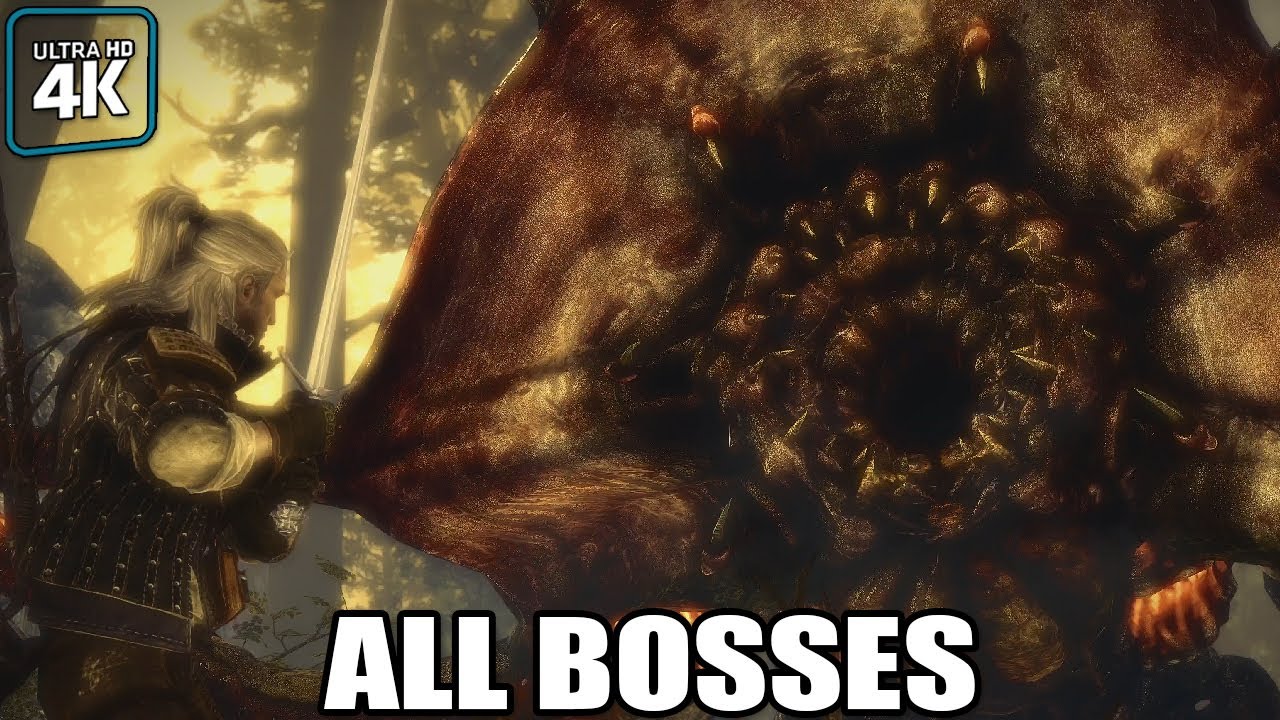 The Witcher 2 Enhanced Edition - All Bosses (With Cutscenes) 4K 60FPS UHD PC