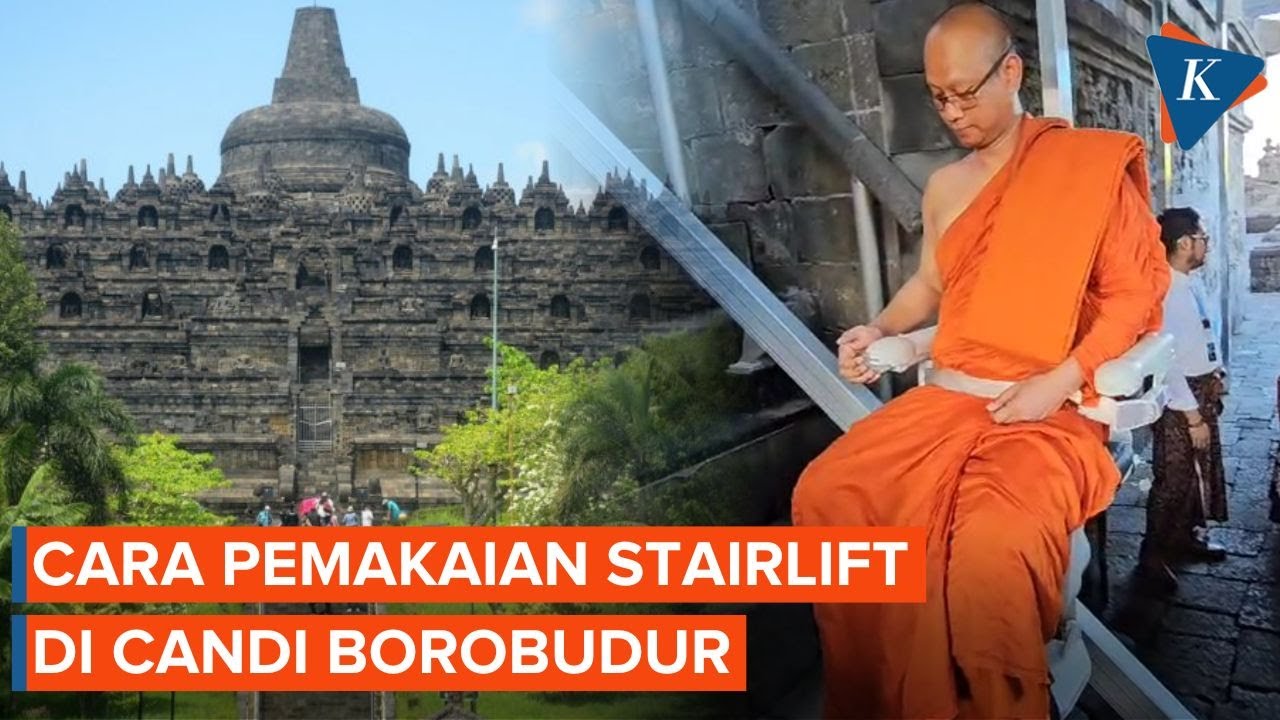 Dipasang Saat Kunjungan Prabowo-Macron, Begini Cara Kerja Stairlift di Candi Borobudur