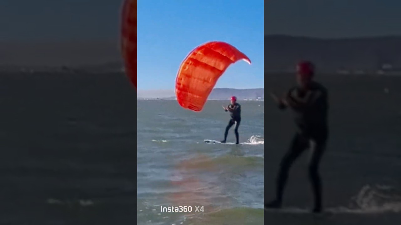 Windsurfing action @Coyote Point 10/12/25. #windsurfing #parawing #insta360 #asmrsounds #watersports