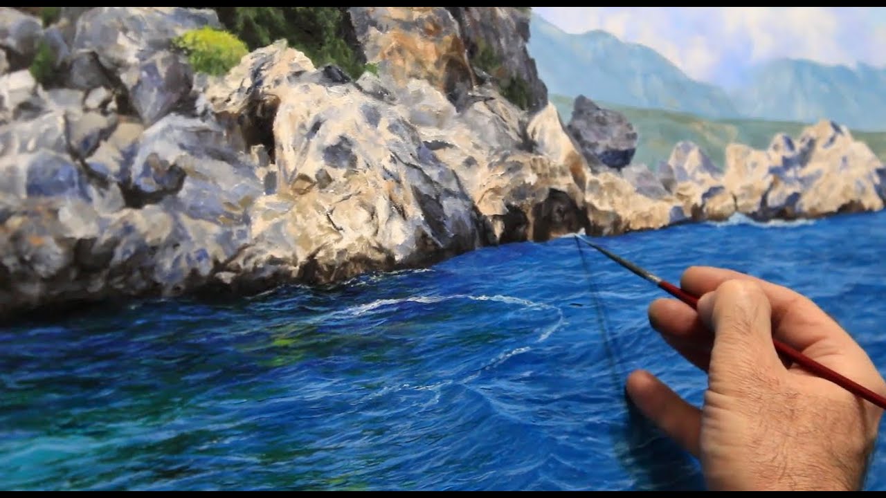 Painting a scene from Turkey in oil paints