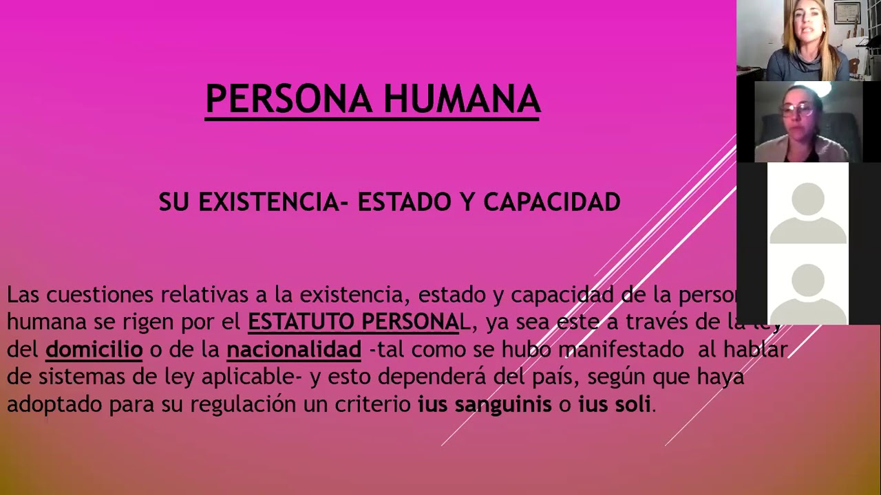 Clase de Derecho Internacional Privado: 