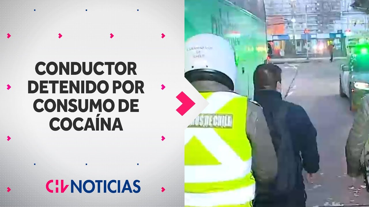 DETIENEN A CHOFER DE BUS que dio positivo por cocaína en Estación Central