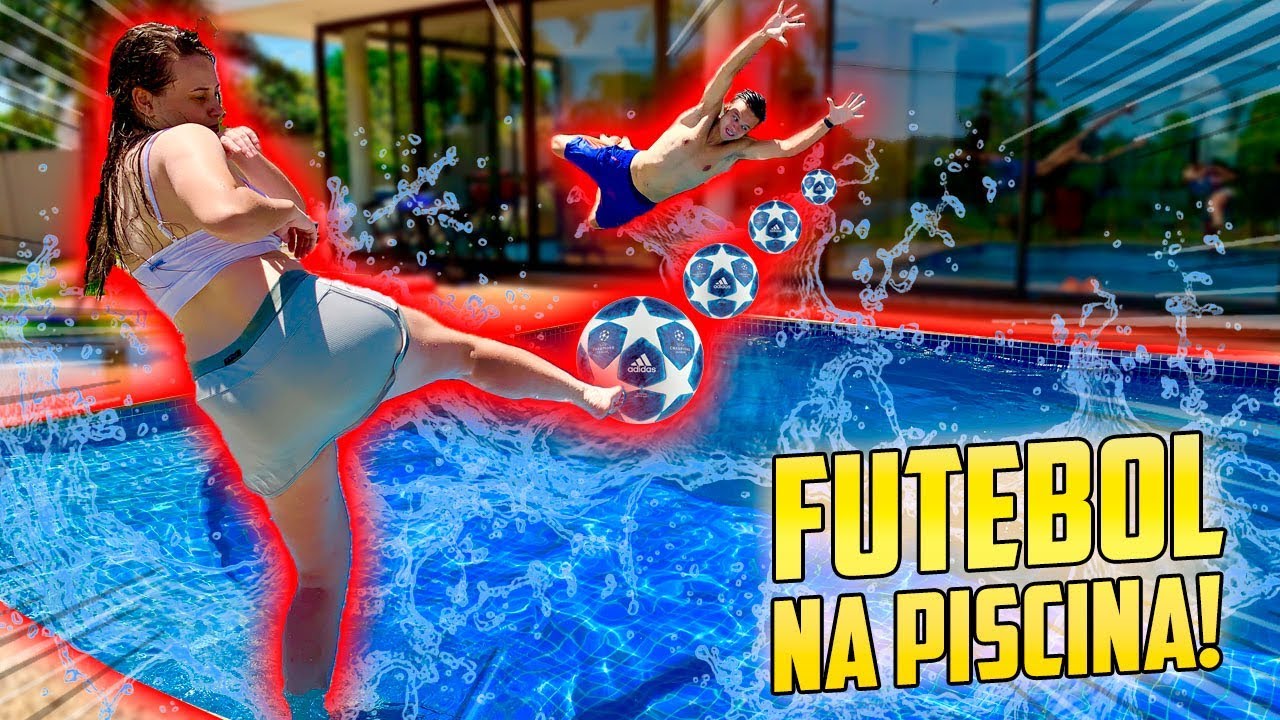 FUTEBOL NA PISCINA DA NOVA MANS&Atilde;O DO JOGADOR DE FUTEBOL!!