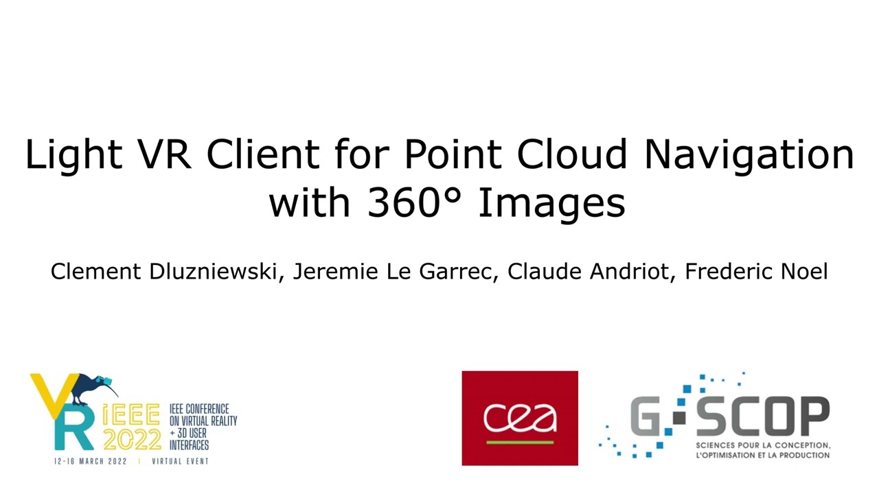 Light VR Client for Point Cloud Navigation with 360° Images - IEEE VR 2022