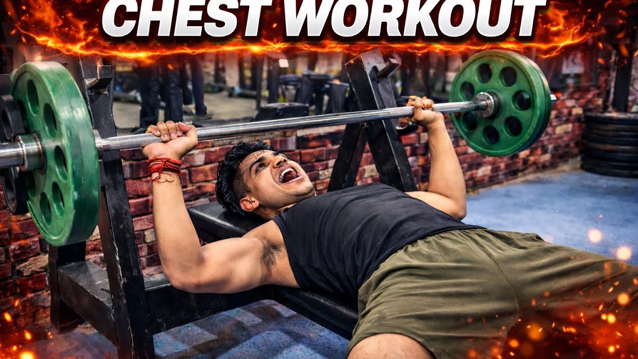 Day-18 || 100 days challenge || bhot din baad gym gaya || chest tricep workout||@JATINABHISHEKVLOGS 