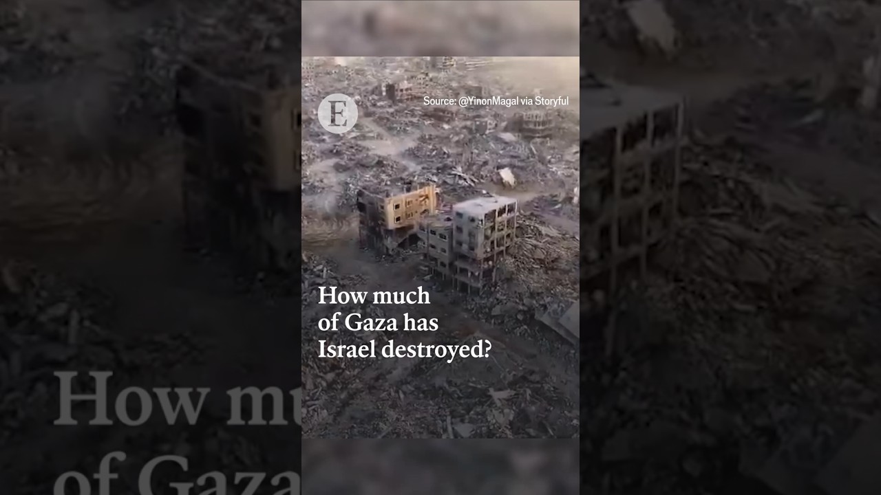 How much of Gaza has Israel destroyed?