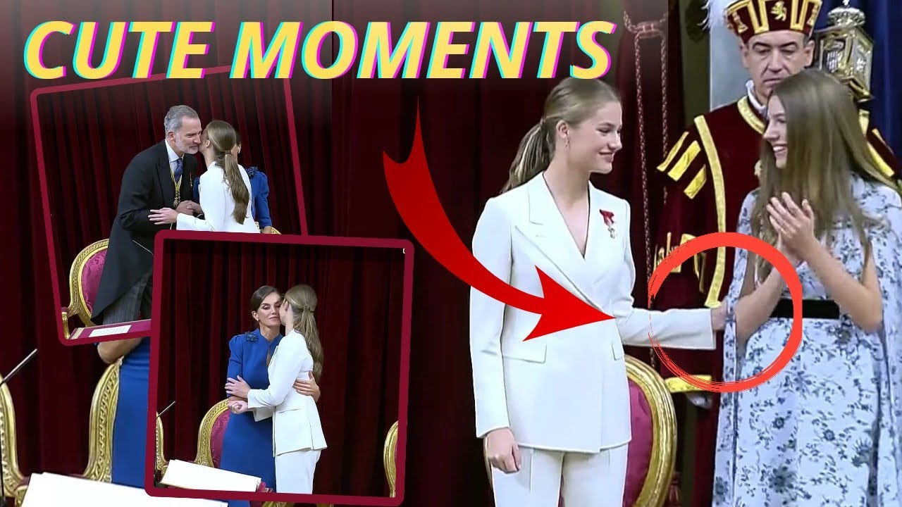 Princess Leonor and Infanta Sofia's cute moments❗Princess Leonor takes the Constitutional oath