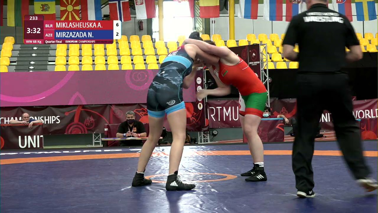 1/4 WW - 68 kg: A. MIKLASHEUSKA (BLR) v. N. MIRZAZADA (AZE)