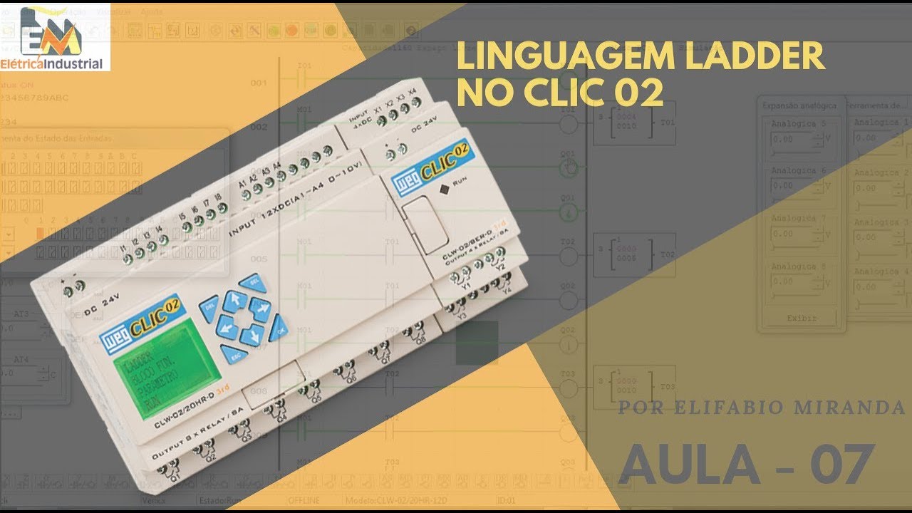 Linguagem LADDER no CLP Clic 02 da Weg. AULA - 07 (PARTIDA ESTRELA TRIÂNGULO)