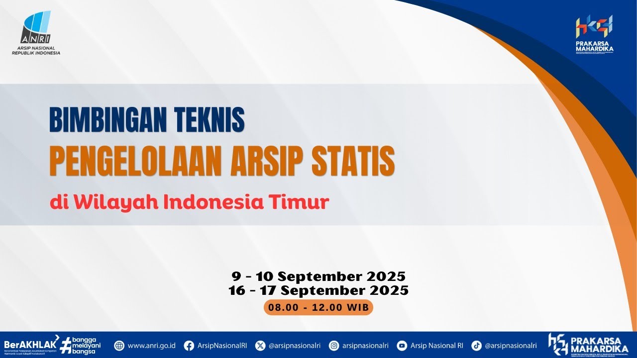 Bimbingan Teknis Pengelolaan Arsip Statis di Wilayah Indonesia Timur Tahun 2025 #1
