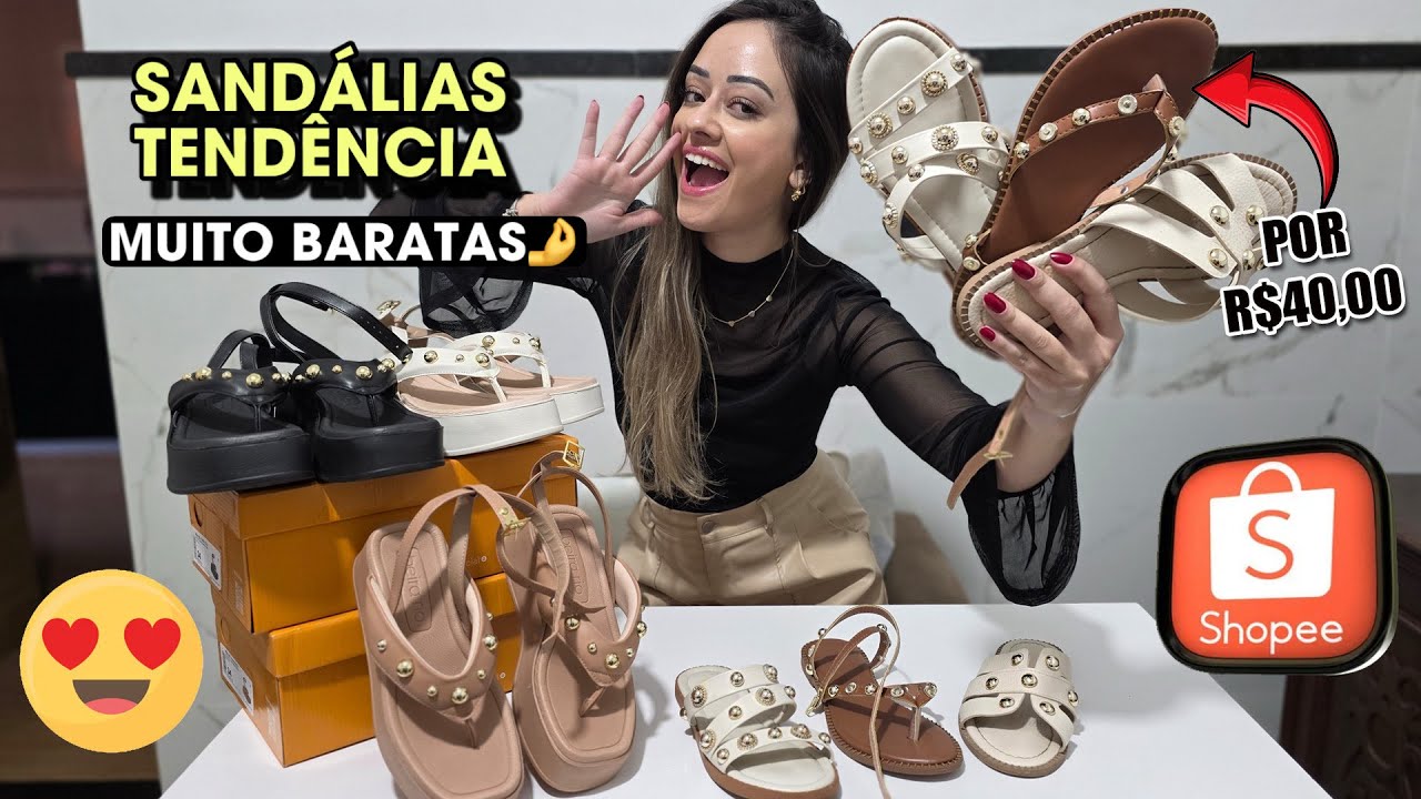 comprei os calçados MAIS BARATOS da Shopee - compras SHOPEE calçados lindos e cupons