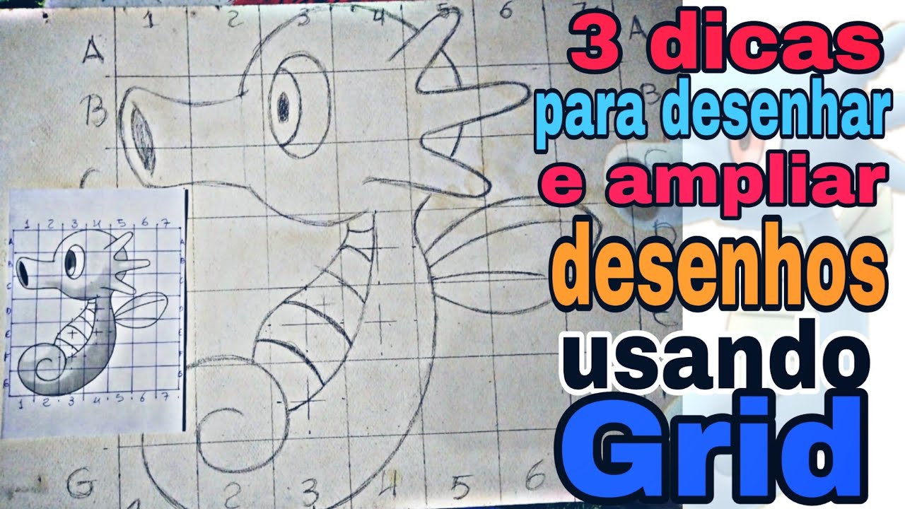 Como desenhar e ampliar  desenhos usando o grid [passo a passo] 3 super dicas.