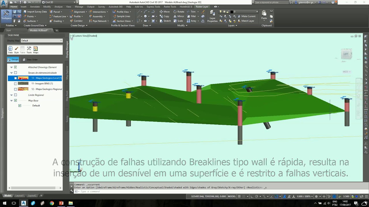 AutoCAD Civil 3D para modelagem e representação geológica no BIM