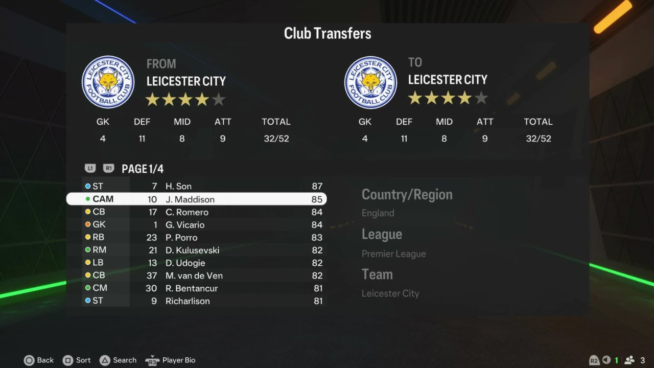 Как перевести игроков для оффлайн-матча в FC 25 (PlayStation / XBOX / ПК)