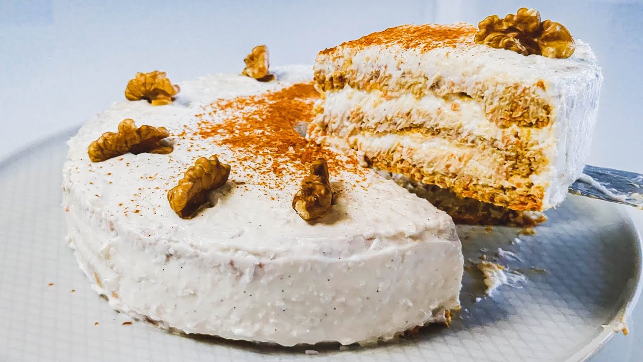 No-Bake Carrot Cake! No flour! No eggs, sugar, butter!