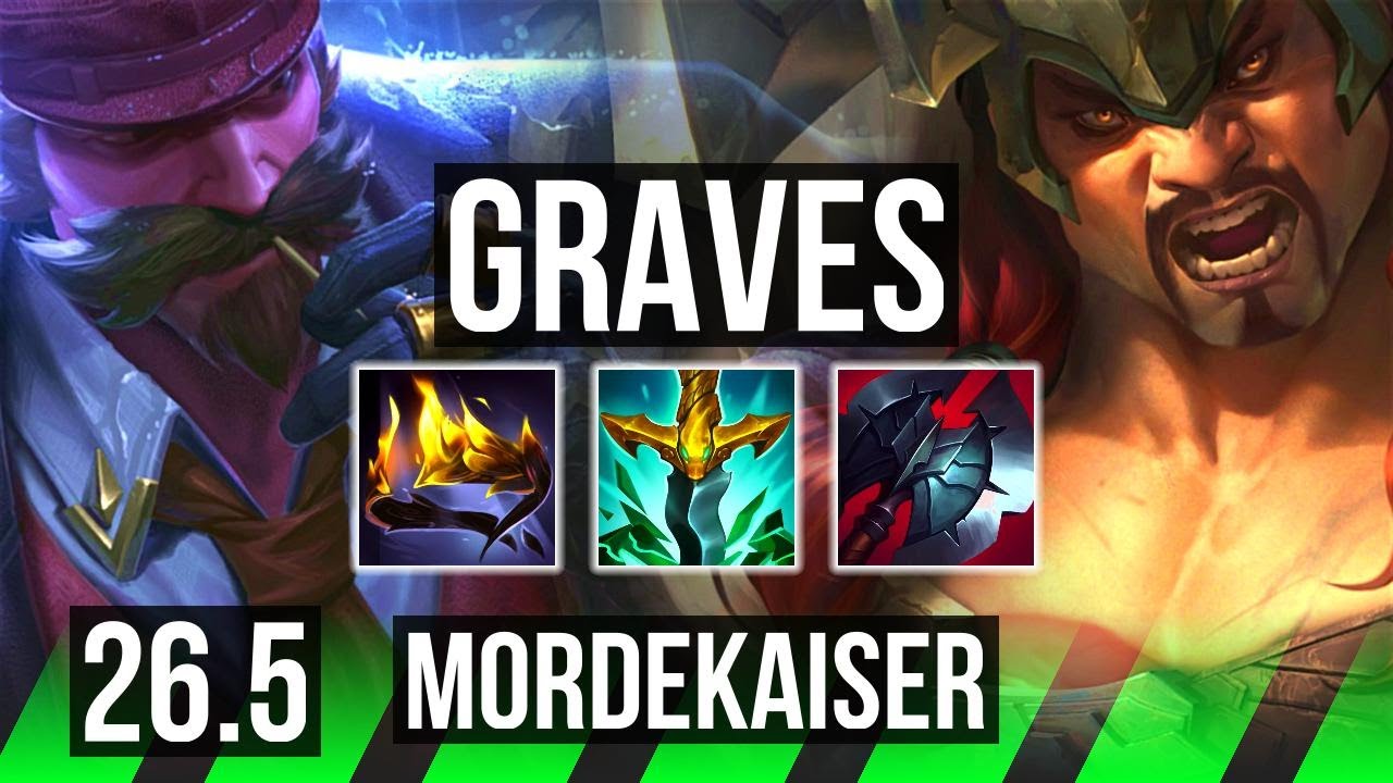 GRAVES vs MORDEKAISER (JGL) | Good KDA: 18/1/5 | NA Grandmaster | 26.5