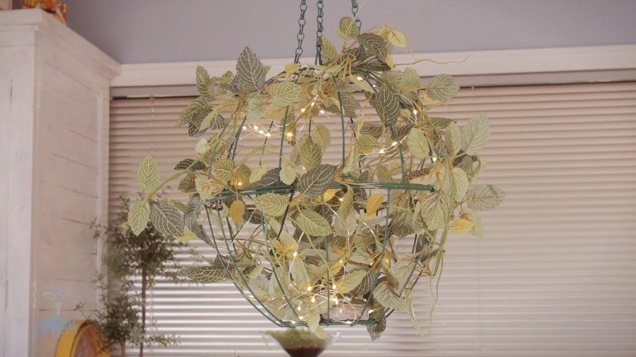 How to Make Christmas Wire Basket Hanging Lights