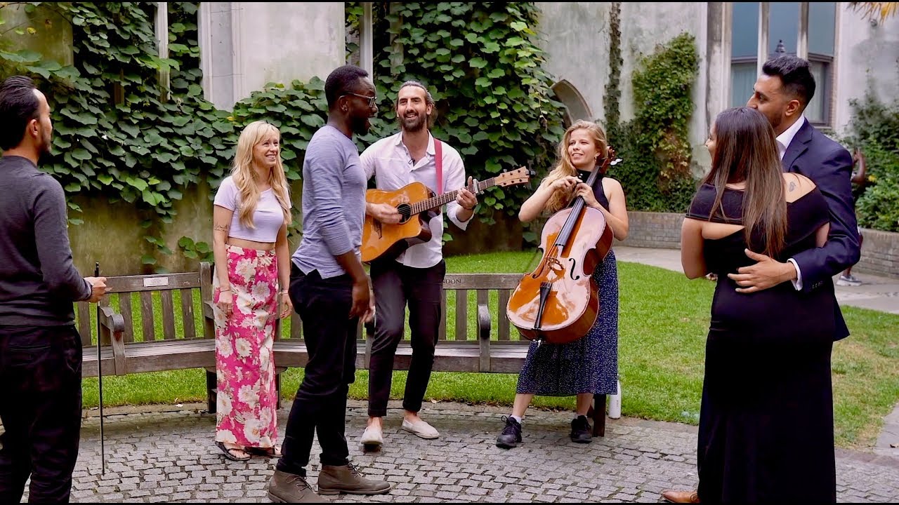 Stunning Flash Mob Wedding Proposal in London Garden...