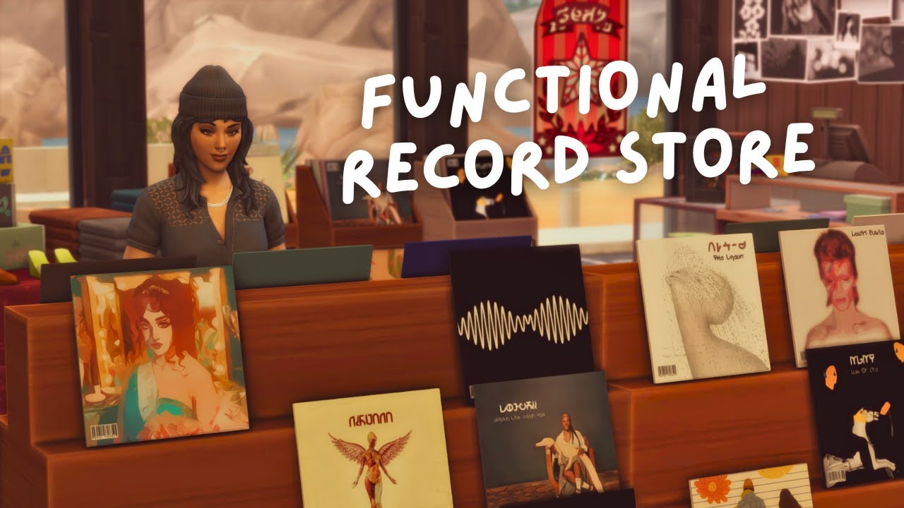 this cc set lets you run a FUNCTIONAL record store in the sims 4