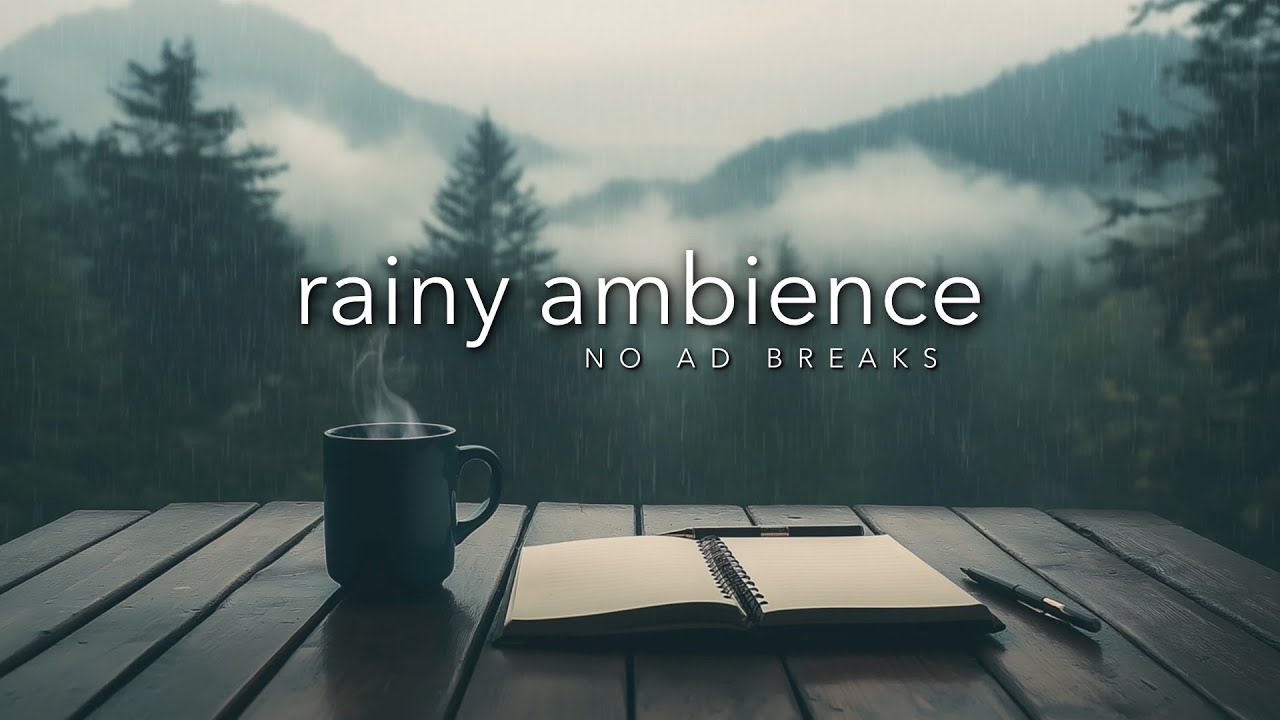 Rain Sounds & Ambient Music to Inspire Writing, Focus & Creativity [NO ADs]