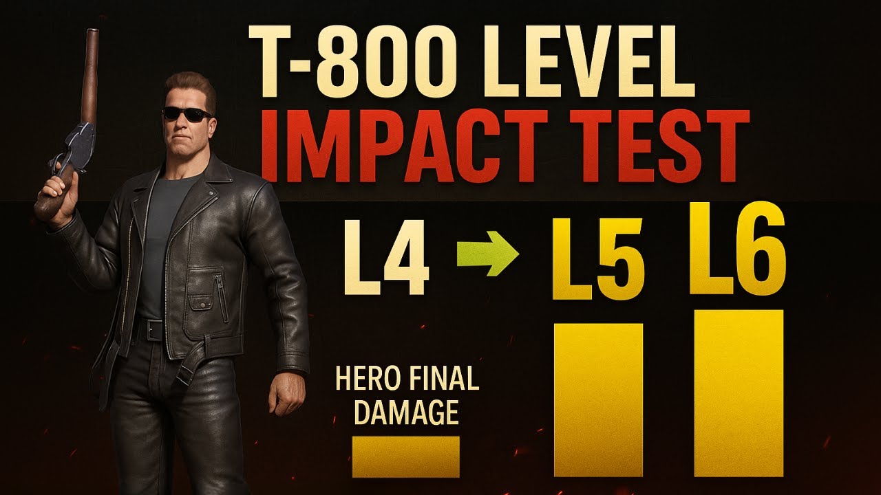 Тест на удар уровня T-800! 🔥 L4 против L5 против L6 — Насколько он становится сильнее?