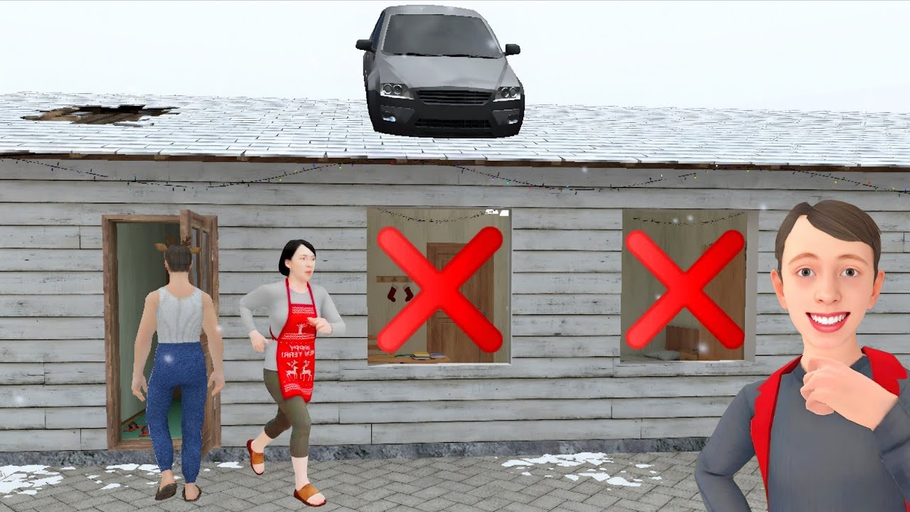 Andrew House All Windows are Missing and Gena Shocked in Schoolboy Runaway Stealth