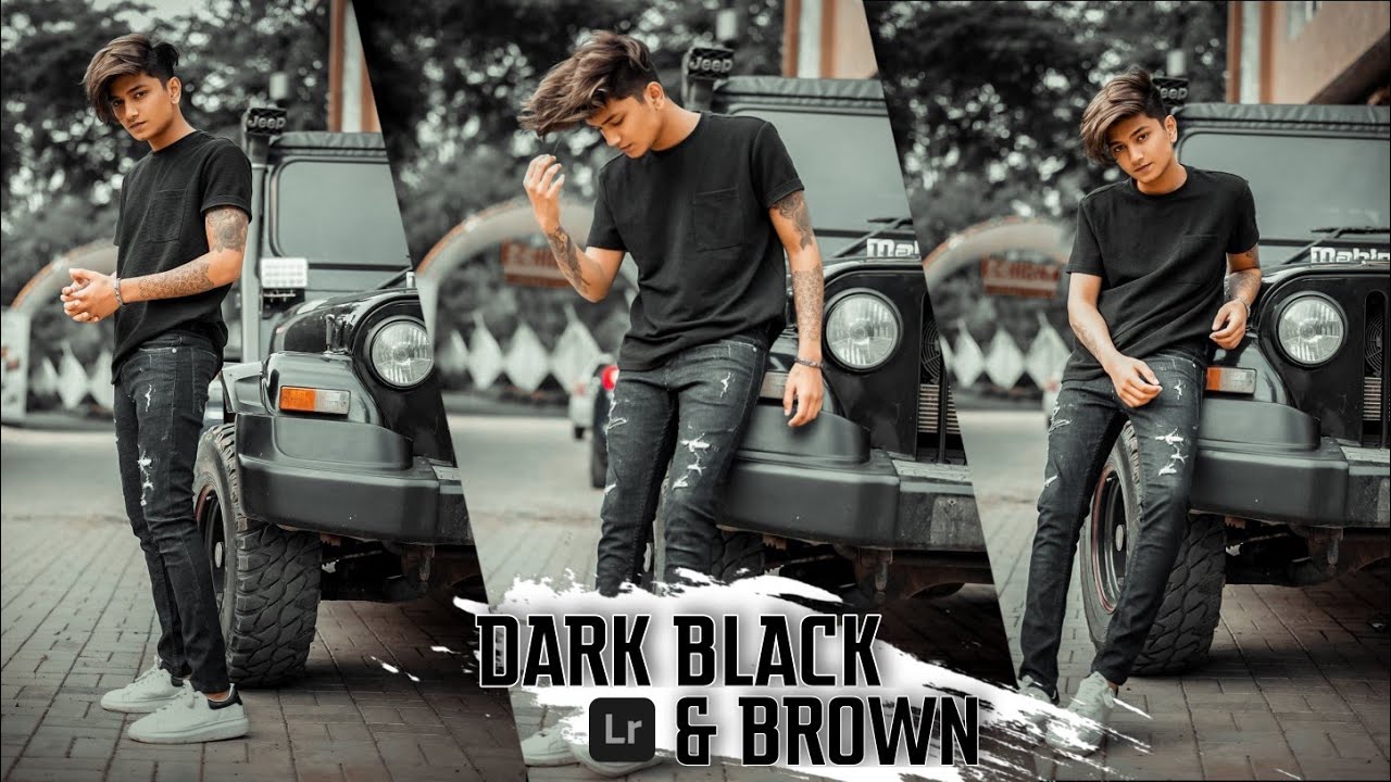Lightroom mobile dark black & brown tone photo editing tutorial | free lightroom preset download
