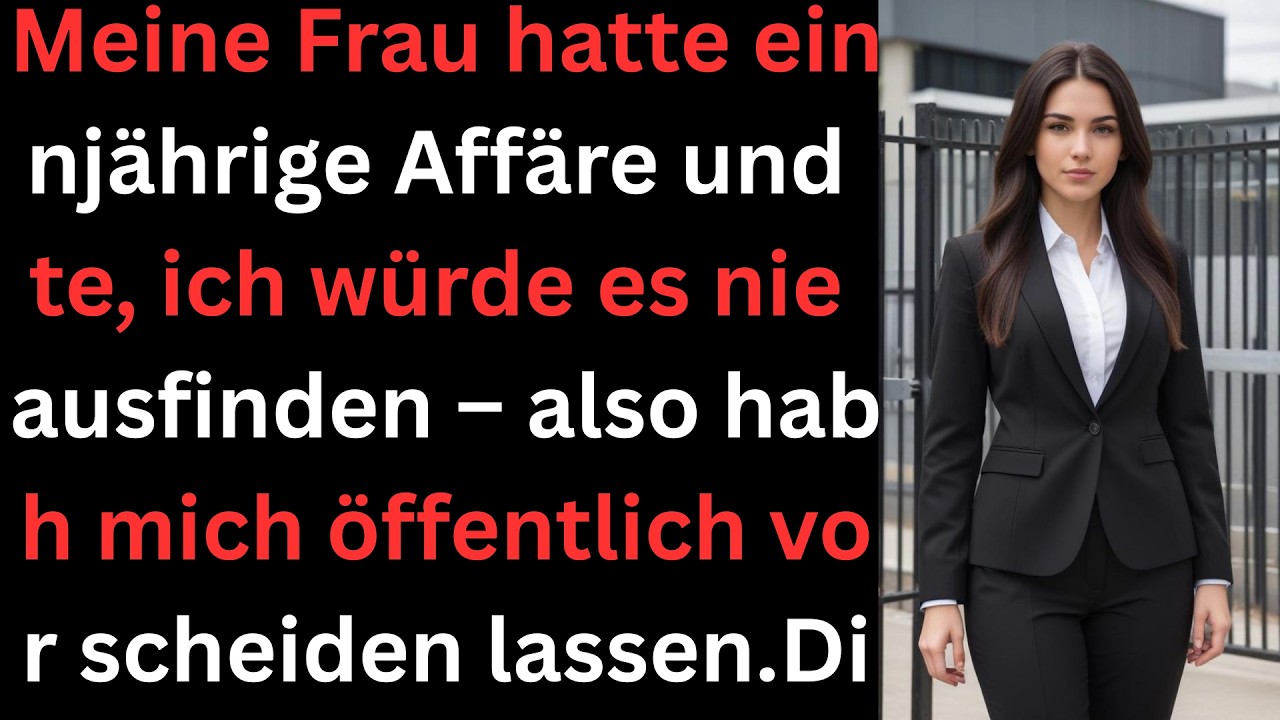 Meine Frau hatte ein Jahr lang eine Affäre und dachte, ich würde es nie erfahren – also ließ ich