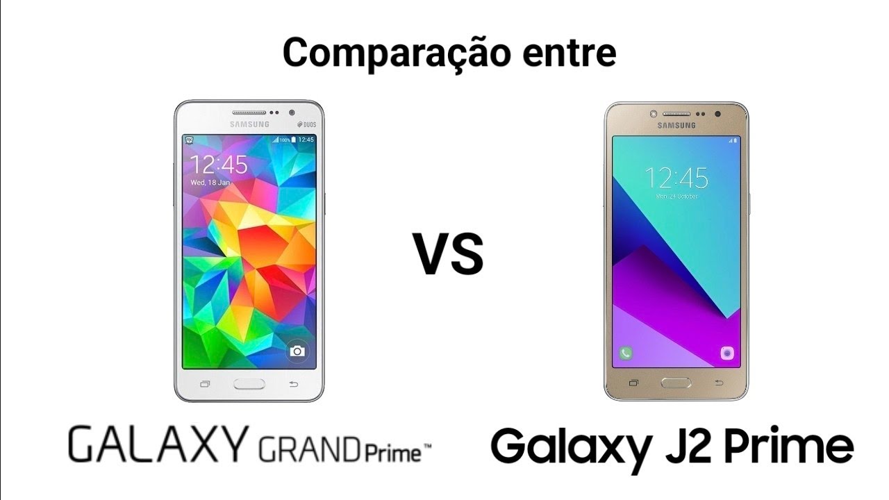 Comparação entre o galaxy gran prime é o galaxy j2 prime