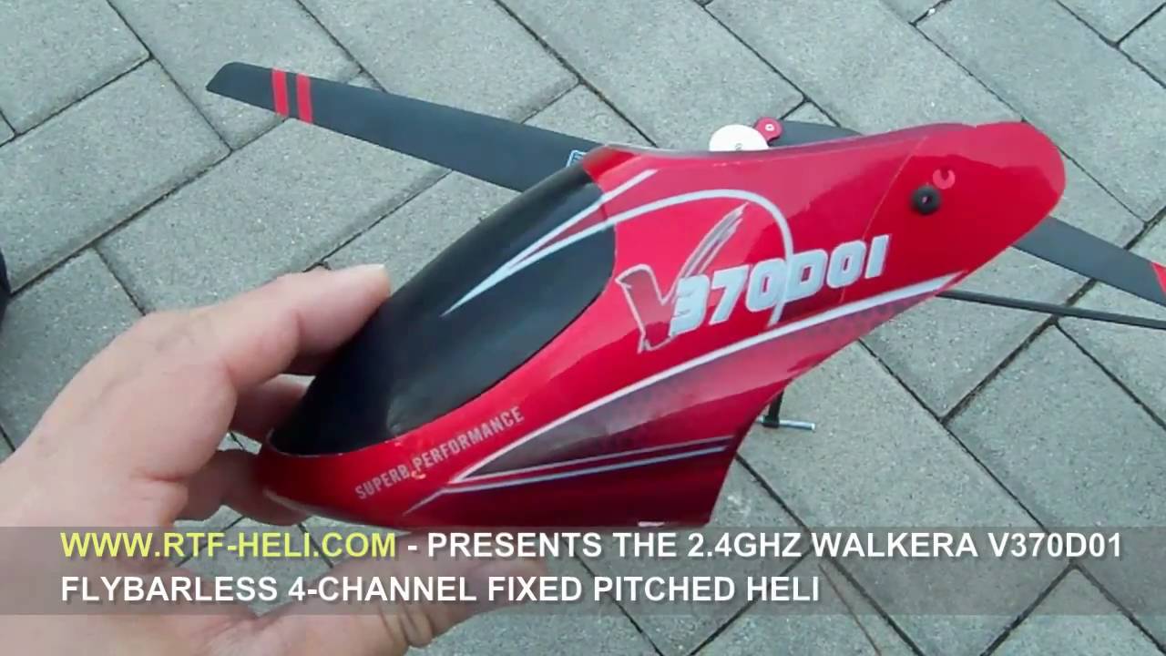 WWW.RTF-HELI.COM - 2.4GHz WALAKERA V370D01 FLYBARLESS 4-CH FP R/C HELICOPTER