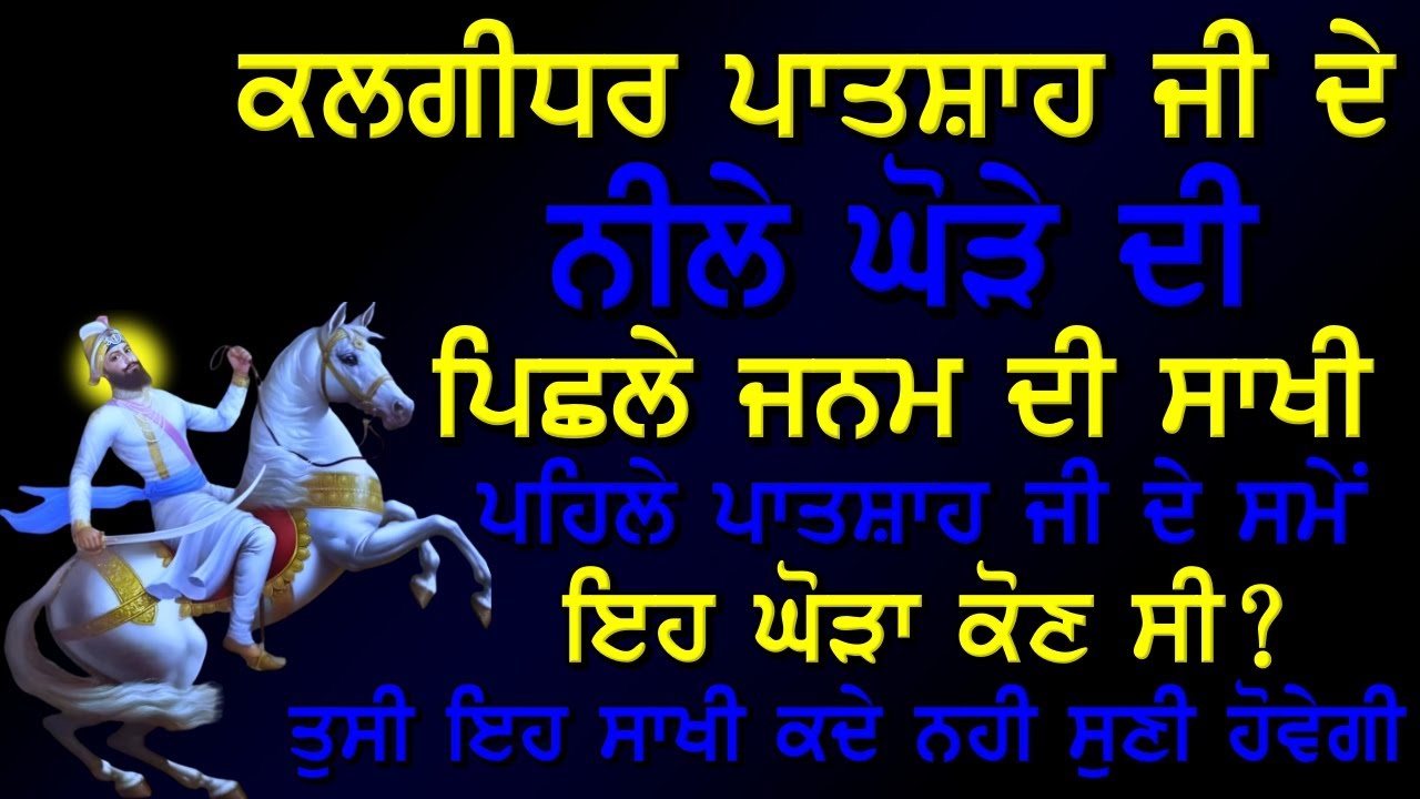 ਕਲਗੀਧਰ ਪਾਤਸ਼ਾਹ ਜੀ ਦੇ ਨੀਲੇ ਘੋੜੇ ਦੀ ਪਿਛਲੇ ਜਨਮ ਦੀ ਸਾਖੀ ! Gurbani Katha ! Sakhi ! Gurmat Sakhiyaan