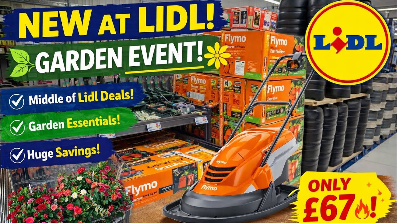 LIDL NEW Garden Event! 🚨 &pound;67 Flymo Mower & UNREAL DEALS! (April 2026)