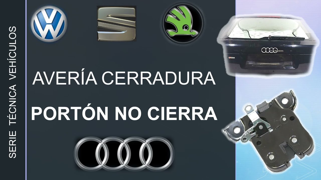 Maletero o portón Audi no cierra, cerradura en mal estado o bloqueada código 8P3827505 Doesn't close