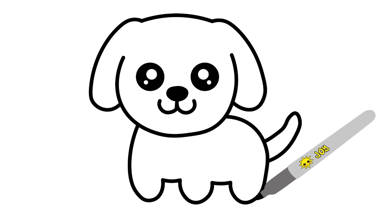 C&oacute;mo dibujar un perro paso a paso | Dibujo de perro f&aacute;cil