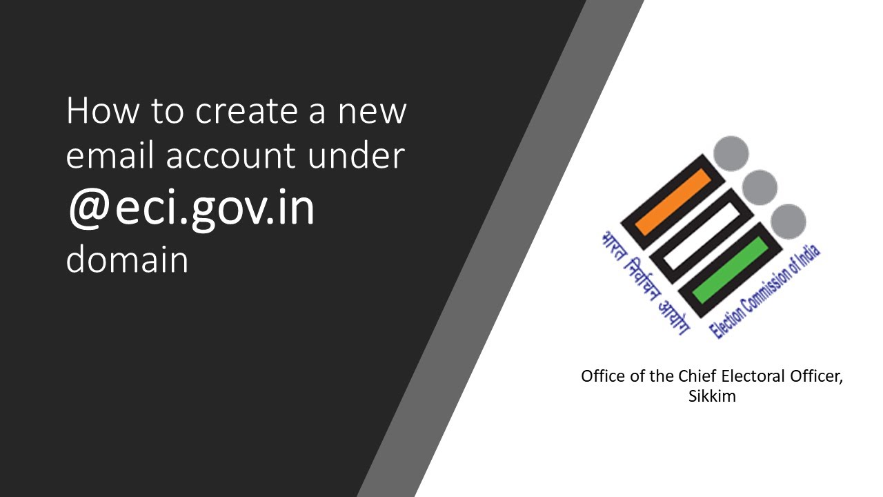 Tutorial: Registering an email on @eci.gov.in domain