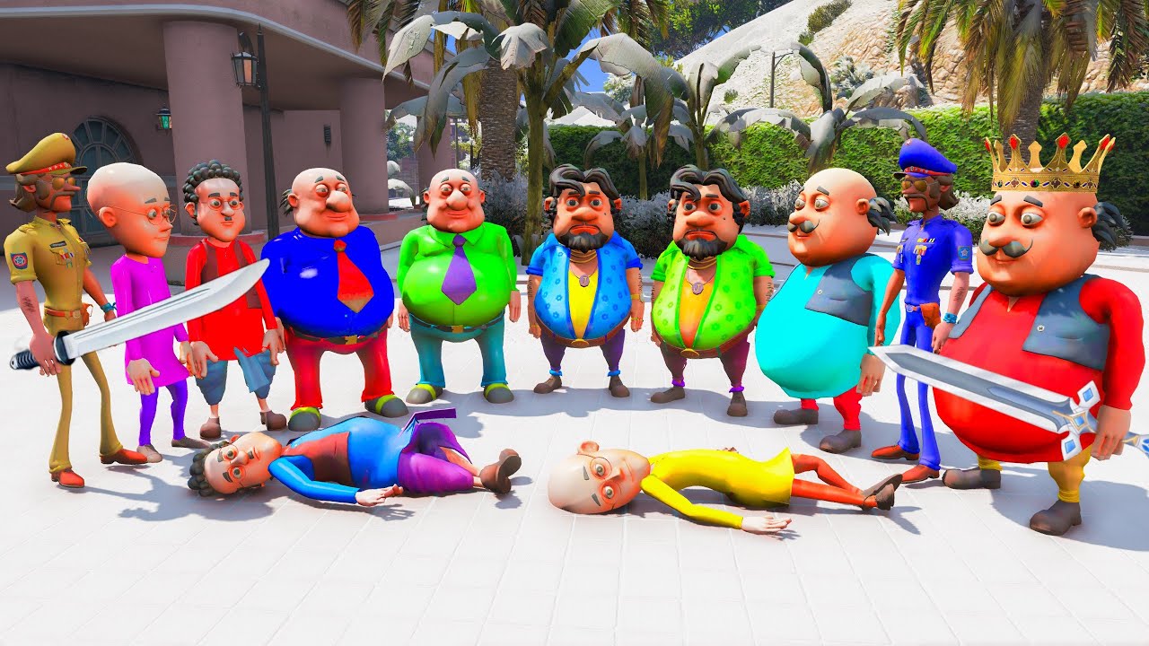 Motu Patlu Play Hide And Seek With Colourful Motu Patlu In Gta V || Gta V Gameplay