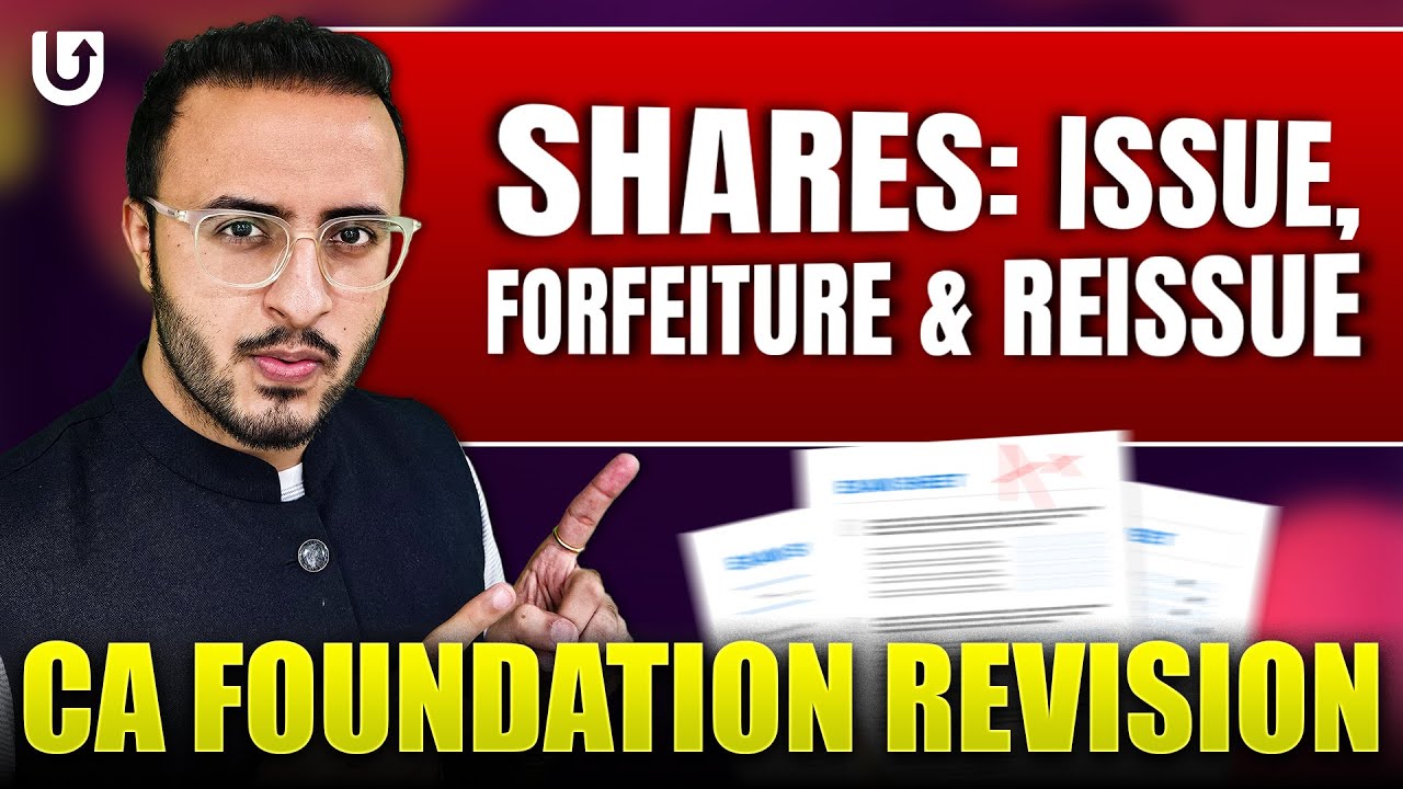 Shares - Issue, Forfeiture & Reissue | Ultimate Marathons | CA Foundation June 24 | CA Tejas Suchak