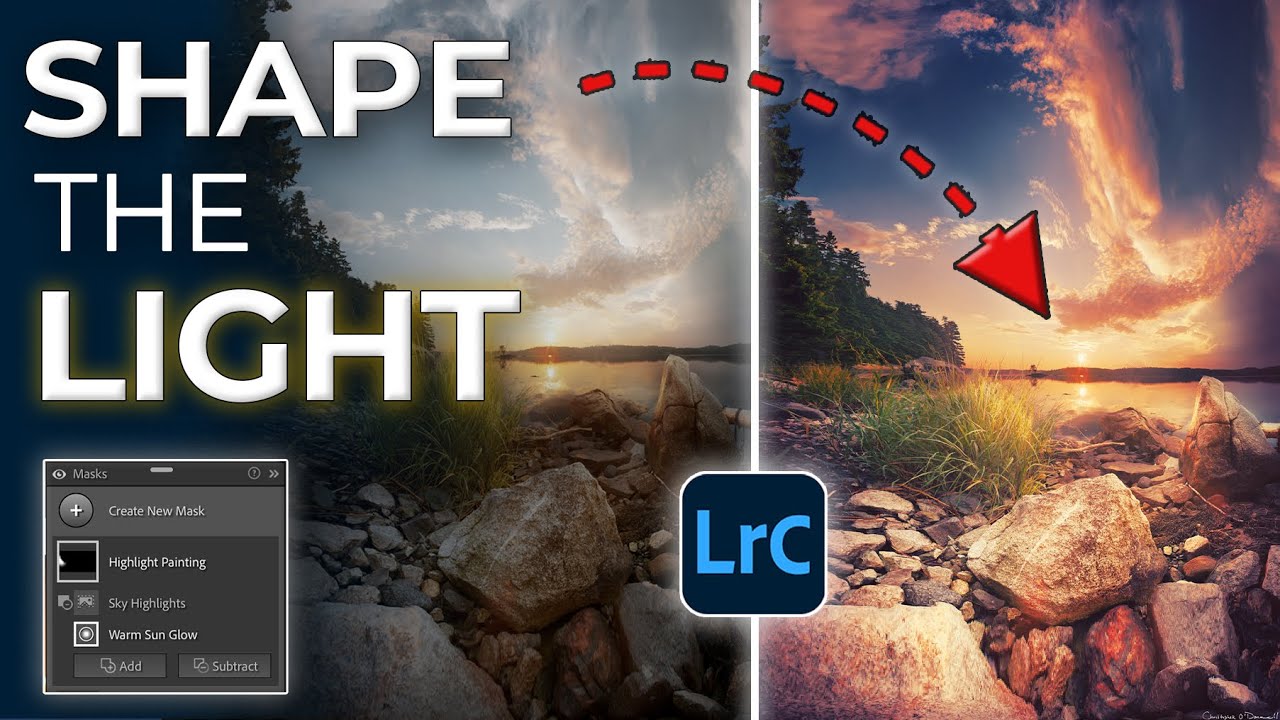 Как заставить свет сиять в Lightroom с помощью метода двух масок
