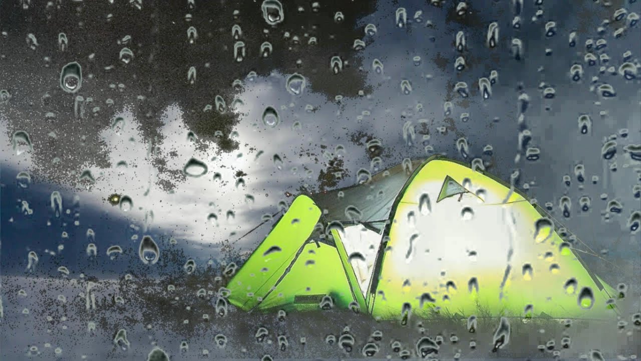 ▶️ Rain And Wind On A Tent. Rain Wind Sounds. Rain On Tent Ambience. 12 Hours. 🌏