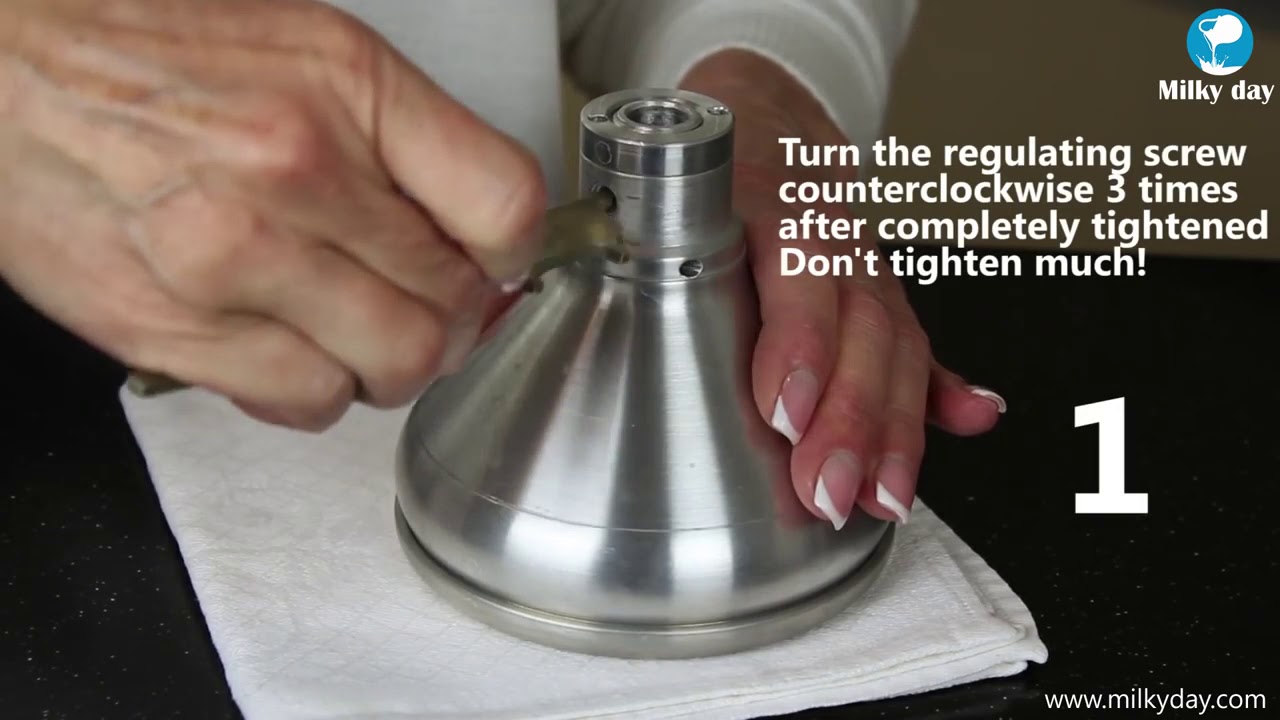Make cream from milk with cream separator