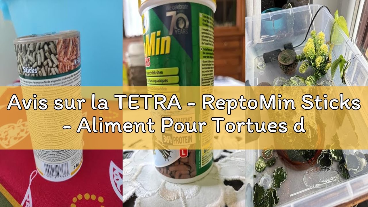 Avis sur la TETRA - ReptoMin Sticks - Aliment Pour Tortues d'Eau Complet en Sticks - Hautement Diges