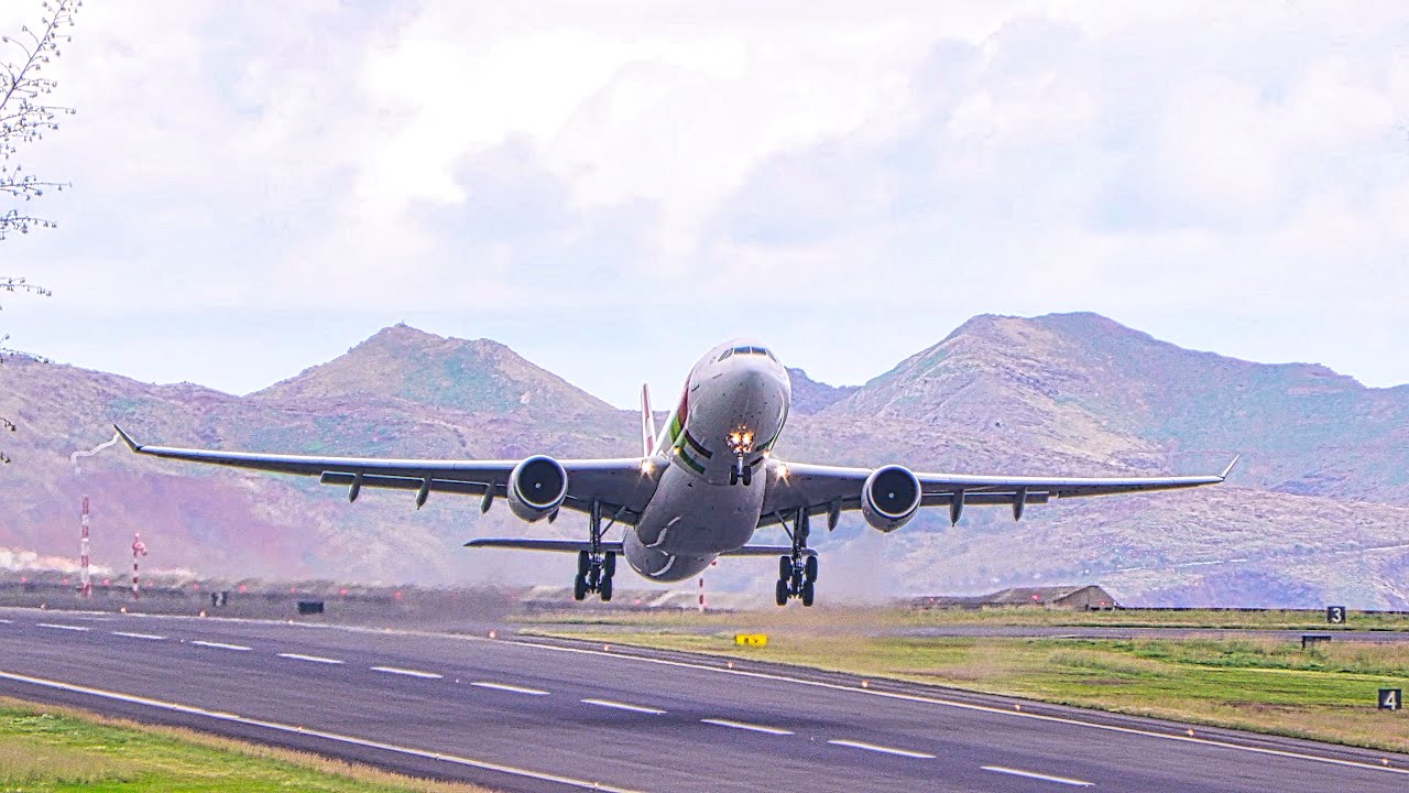 STUNNING AIRBUS A330-200 TAKEOFF At Madeira Airport