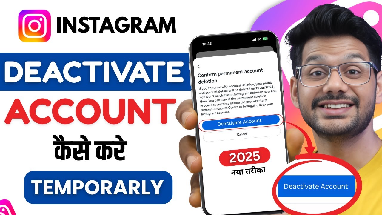 How to deactivate Instagram account temporarily delete kaise kare Insta ID deactivate kaise kare