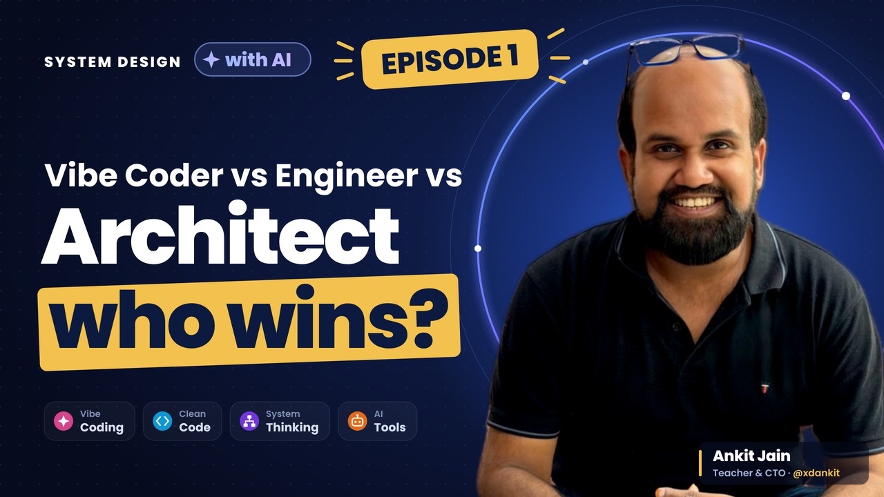 EP-1 System Design Explained - HLD vs LLD, CAP, Scaling, Security | System Design with AI